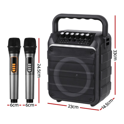 Alpha Portable Karaoke Machine with 2 Wireless Microphones Bluetooth 5.3 - Image 2