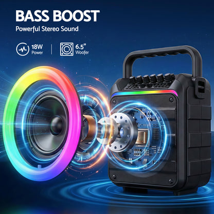 Alpha Portable Karaoke Machine with 2 Wireless Microphones Bluetooth 5.3 - Image 4