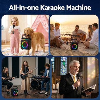 Alpha Portable Karaoke Machine with 2 Wireless Microphones Bluetooth 5.3 - Image 9