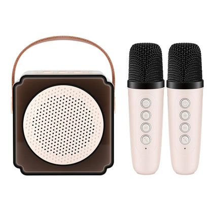 Alpha Mini Portable Karaoke Machine for Adults Kids with 2 Wireless Microphones - Image 3