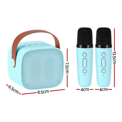 Alpha Mini Portable Karaoke Machine for Adults Kids with 2 Wireless Microphones - Image 2