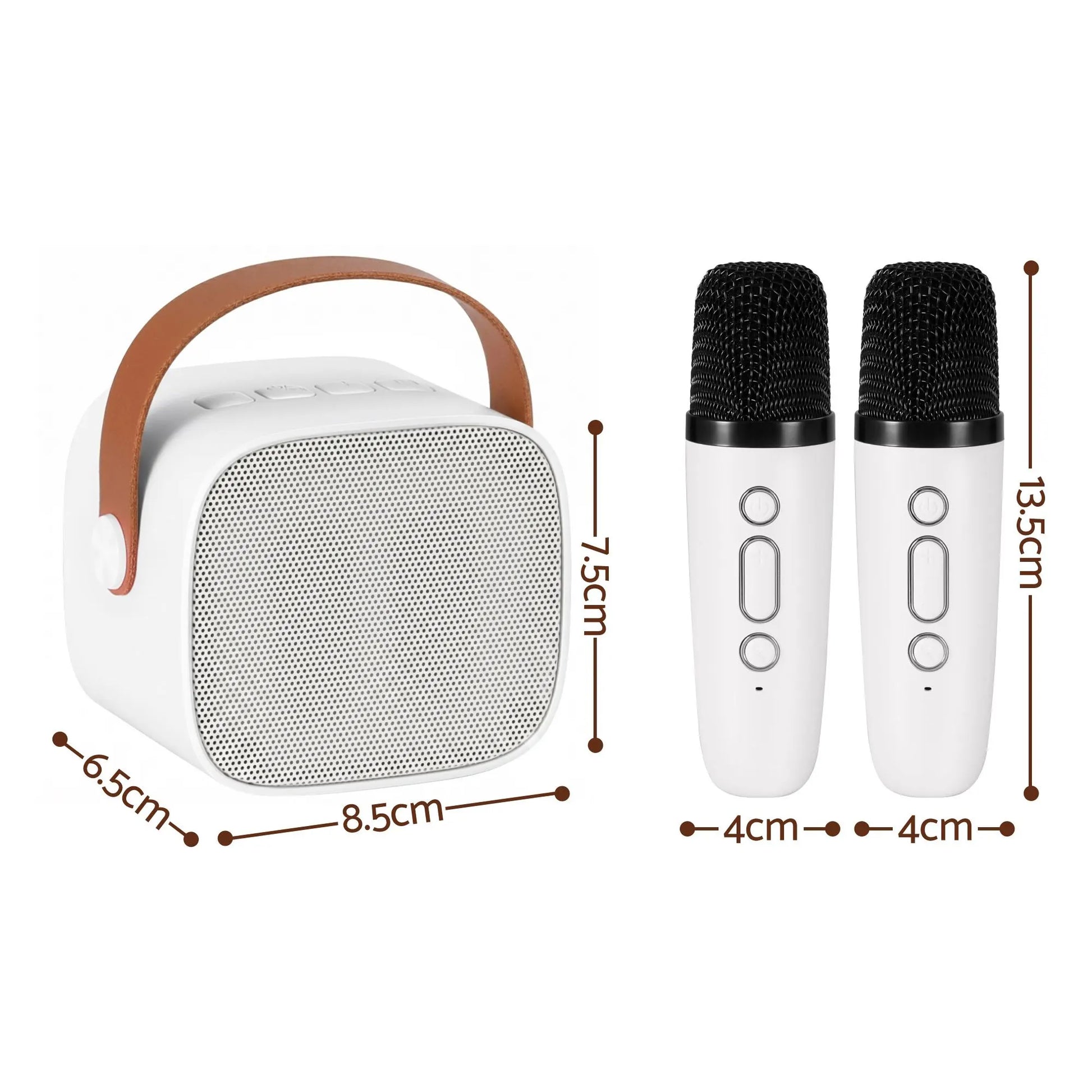 Alpha Mini Portable Karaoke Machine for Adults Kids with 2 Wireless Microphones - Image 2