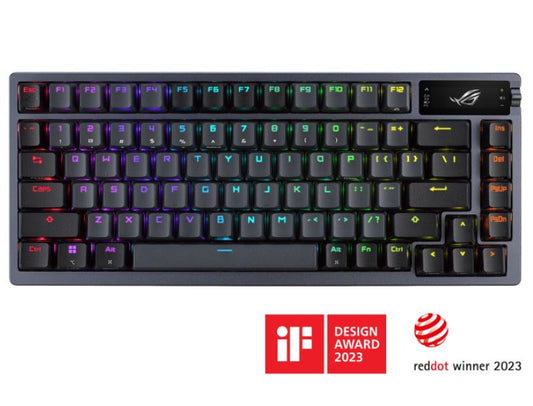 ASUS ROG AZOTH/NXSW/US/PBT (Snow Switch) Gaming Keyboard, OLED Display, NX Snow Switch, 75 Keys,...