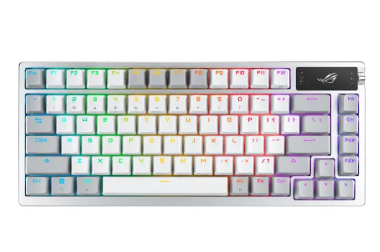 ASUS ROG AZOTH/US/PBT/WHT  (Snow Switch) Gaming Keyboard, OLED Display, NX Snow Switch, 75 Keys,...