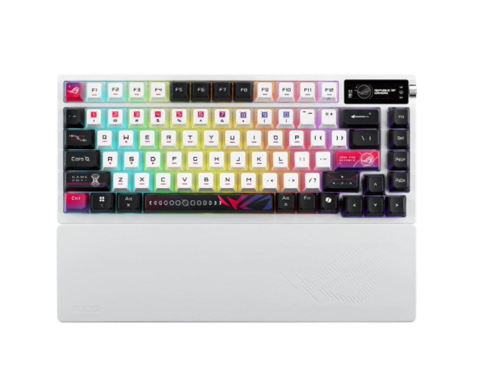 ASUS ROG AZOTH X STORM SWITCH. ROG NX V2 Mechanical Switches, Dye-sublimated, Semi-translucent ke...