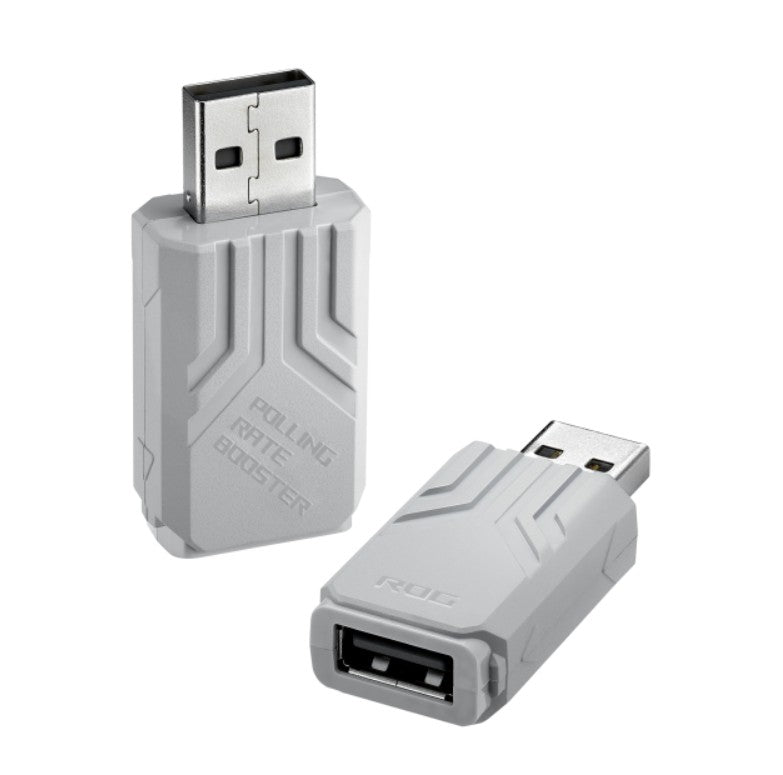 ASUS ROG Polling Rate Booster White, up to true 8000 Hz wireless polling rates when used with com...