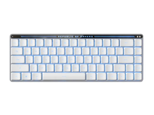 ASUS ROG Falchion RX Blue Low Profile Wireless Gaming Keyboard, Tri-mode Connection, ROG Omni Rec...