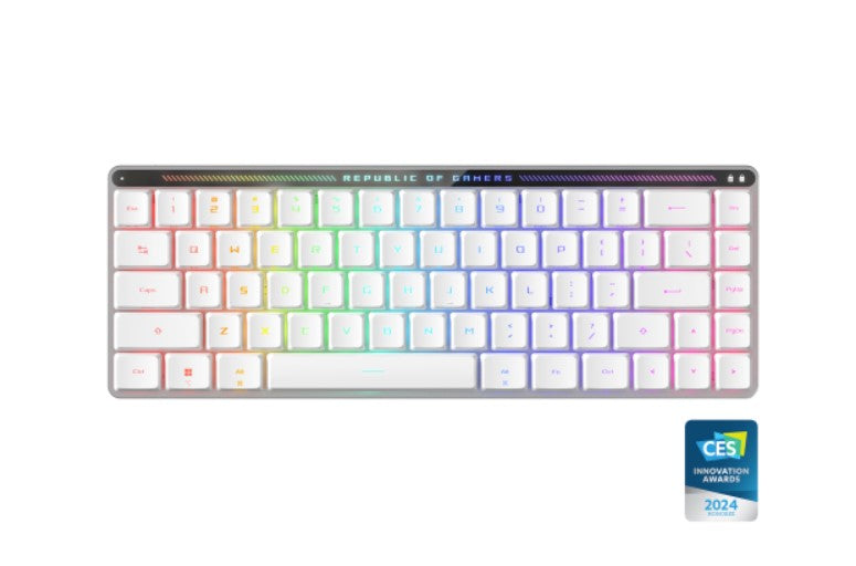 ASUS ROG Falchion RX Red Low Profile Wireless Gaming Keyboard, Tri-mode Connection, ROG Omni Rece...