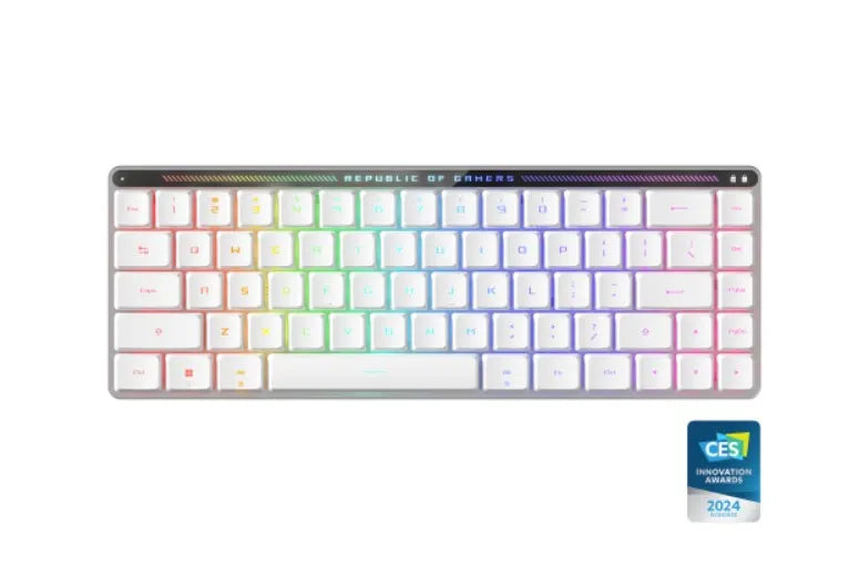 ASUS ROG Falchion RX Red Low Profile Wireless Gaming Keyboard, Tri-mode Connection, ROG Omni Rece...