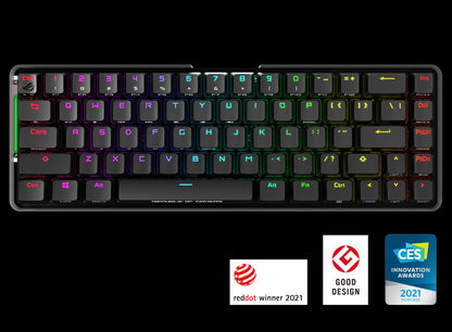 ASUS M601 ROG FALCHION NX Red Switch Compact 65% Wireless Mechanical Gaming Keyboard, 68 Keys, In...