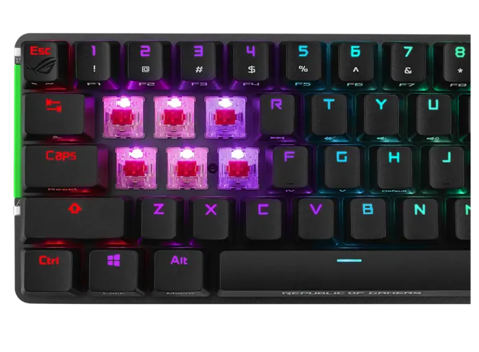 ASUS M601 ROG FALCHION NX Red Switch Compact 65% Wireless Mechanical Gaming Keyboard, 68 Keys, In... - Image 3