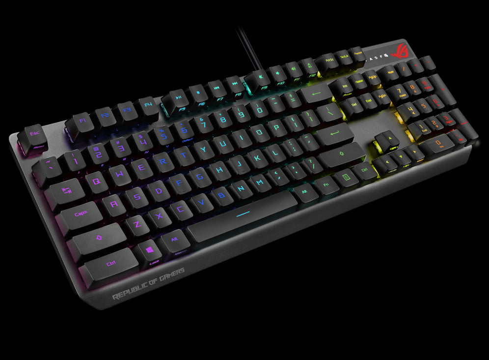 ASUS XA05 ROG STRIX SCOPE RX Blue Switch Optical Gaming Keyboard for FPS, RGB, USB 2.0 Passthroug... - Image 2