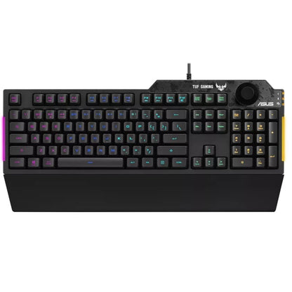 ASUS RA04 TUF GAMING K1 RGB Keyboard, Volume Knob, 19 Key Rollover, Spill Resistance, Programmabl...