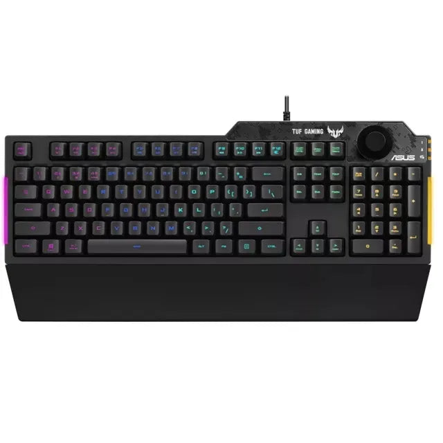 ASUS RA04 TUF GAMING K1 RGB Keyboard, Volume Knob, 19 Key Rollover, Spill Resistance, Programmabl...