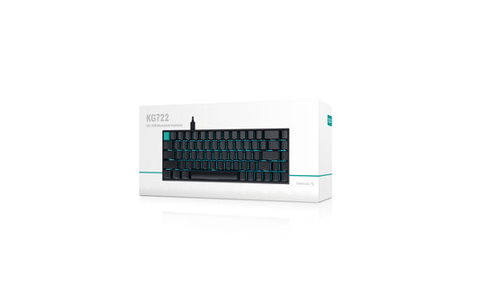 Deepcool KG722 65% Mechanical Keyboard, Ultra Portable, Red Switches, Per Key RGB, Laser Engraved...
