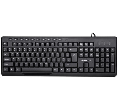 Gigabyte KM6300 USB Wired Keyboard  Mouse Combo multimedia controls 1000dpi Adjustable Portable slim receiver Stylish design comfort