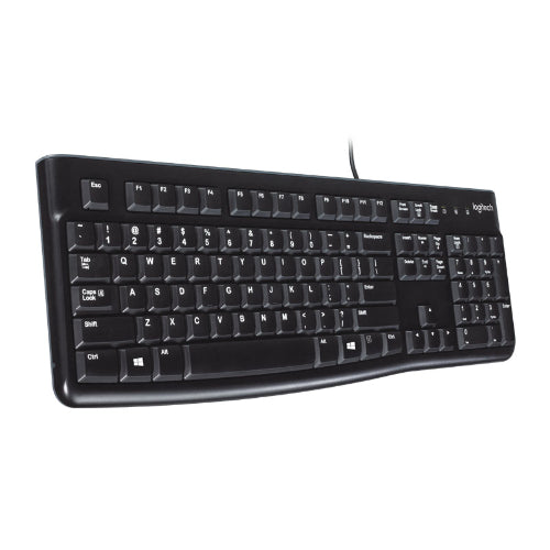 Logitech K120 Wired Keyboard Quiet typing Spill-resistant Durable keys Thin profile Curved space... - Image 2