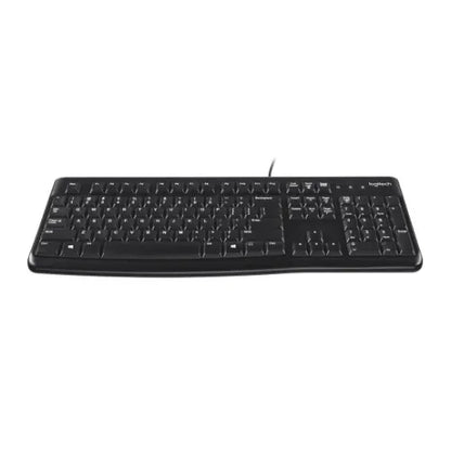 Logitech K120 Wired Keyboard Quiet typing Spill-resistant Durable keys Thin profile Curved space... - Image 2