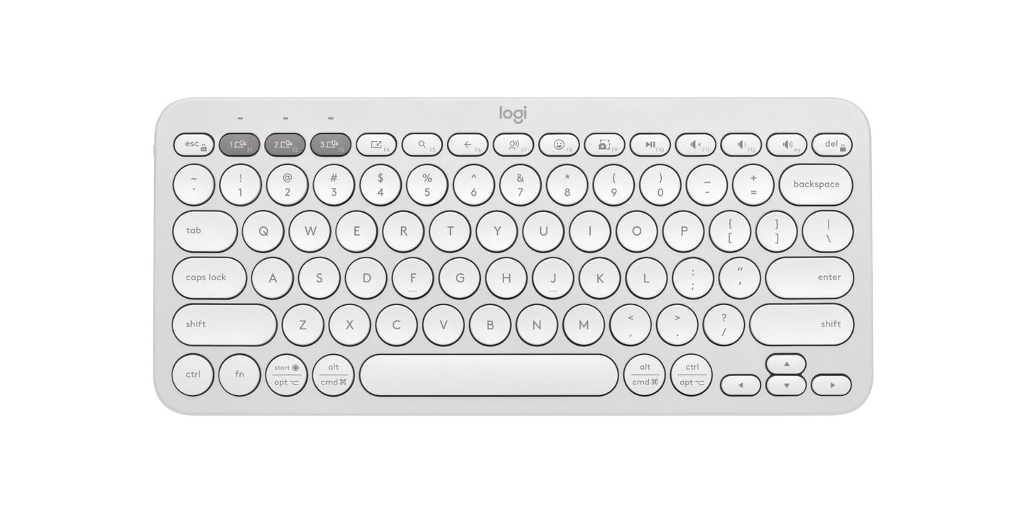 Logitech PEBBLE KEYS 2 K380S Slim, minimalist Bluetooth® Wireless Keyboard with customizable keys...
