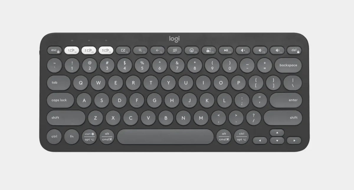 Logitech PEBBLE KEYS 2 K380S Slim, minimalist Bluetooth® Wireless Keyboard with customizable keys...