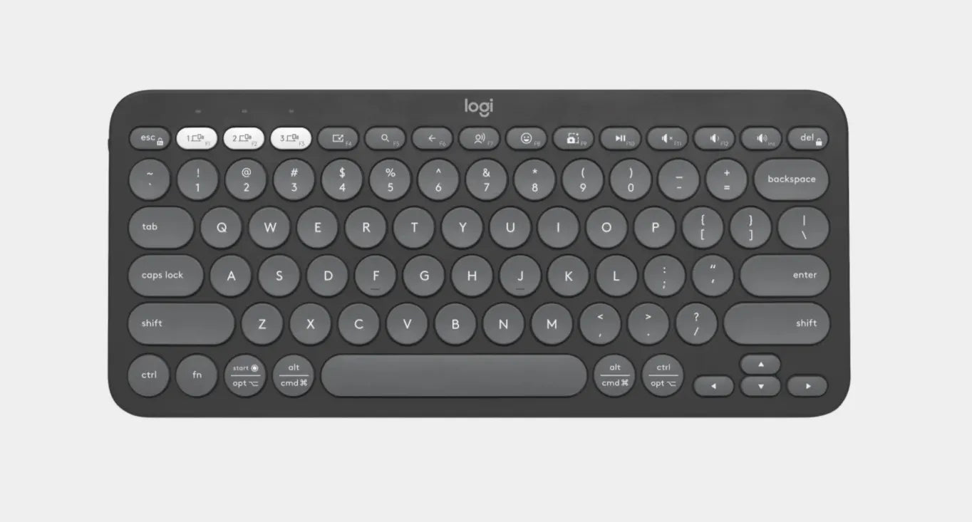 Logitech PEBBLE KEYS 2 K380S Slim, minimalist Bluetooth® Wireless Keyboard with customizable keys...