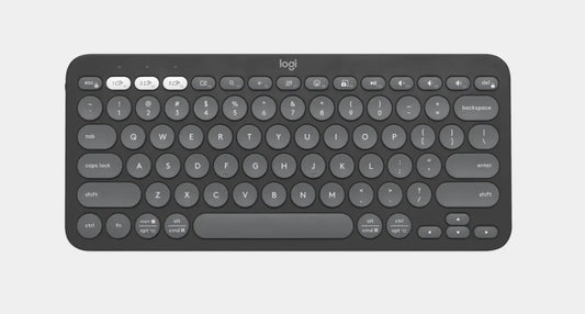 Logitech PEBBLE KEYS 2 K380S Slim, minimalist Bluetooth® Wireless Keyboard with customizable keys...