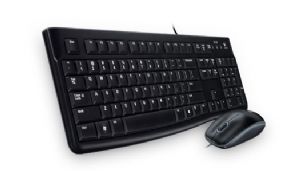 Logitech MK120 Keyboard  Mouse Combo Quiet typing and Spill resistant High-definition optical tra...
