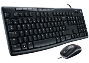 Logitech MK200 USB Media Keyboard and Mouse Combo - 1000dpi USB Full-size Keyboard, Thin profile,...