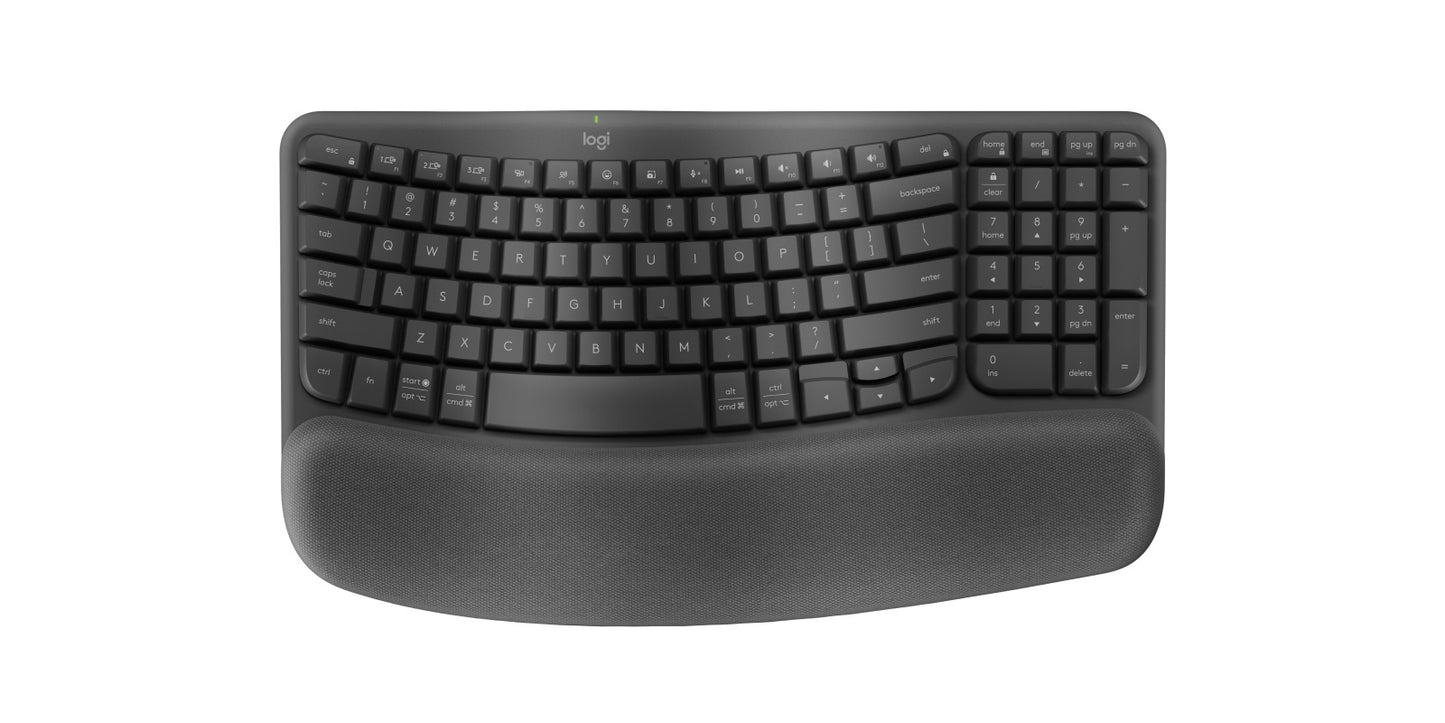 Logitech Ergo Series Wave Keys Wireless Ergonomic Keyboard (Graphite) - Keyboards