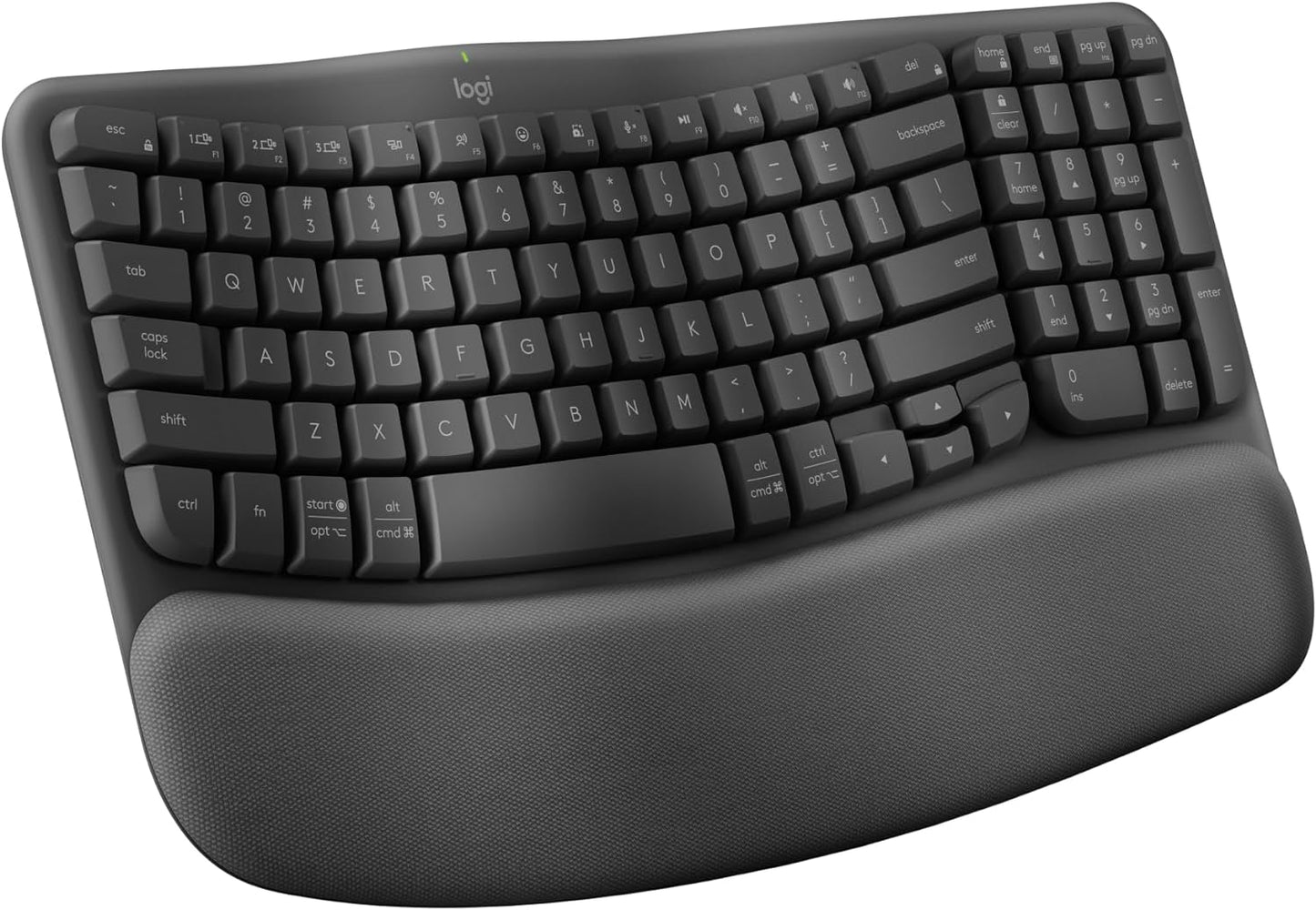 Logitech Ergo Series Wave Keys Wireless Ergonomic Keyboard (Graphite) - Keyboards - Image 4