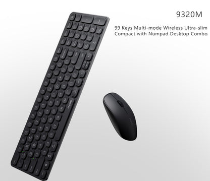 RAPOO 9320M Bluetooth 4.0, 5.0 + 2.4G  Wireless Multi-mode Keyboard Mouse Combo, Aluminium Base,...