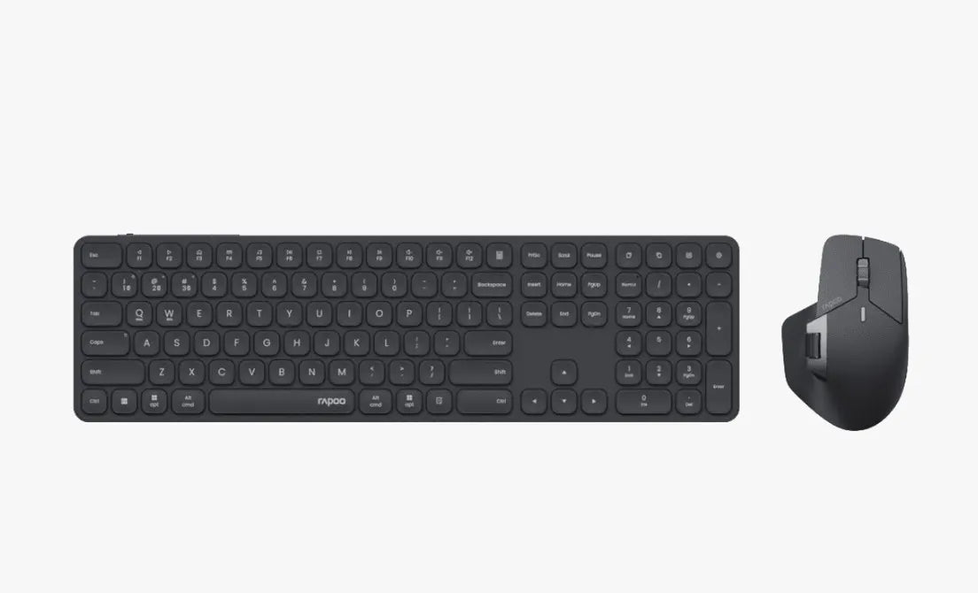 Rapoo 9560M Multi-mode Wireless Ultra-slim Mouse  Keyboard Combo - Keyboards