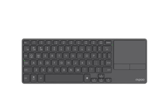 RAPOO E900T Wireless Keyboard w/ Touchpad, Up to 4 Devices Quick Switch, Ultra Slim 3.9mm, Alumin...
