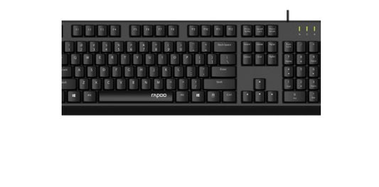 RAPOO NK1900 Wired Keyboard, Entry Level, Laser Carved Keycap, Spill-Resistant, Multimedia Hotkey...