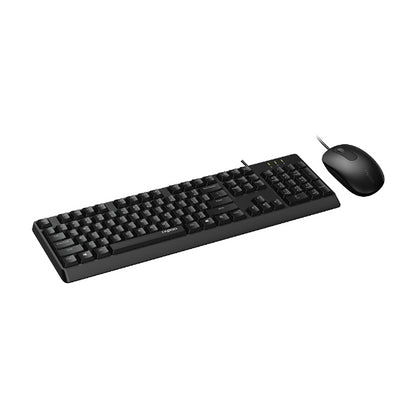 RAPOO X130pro - Wired Keyboard and Mice Combo Black with Spill Resistant / 1000dpi Optical Busine... - Image 2