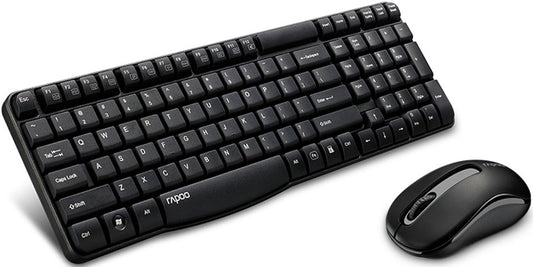 RAPOO X1800S 2.4GHz Wireless Optical Keyboard Mouse Combo Black - 1000DPI Nano - Keyboards