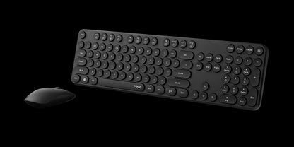 RAPOO Wireless Stylish, Spill-Resistant, Retro Style Round Key, 1000DPI, 2.4G Connection, 10M Ran... - Image 2