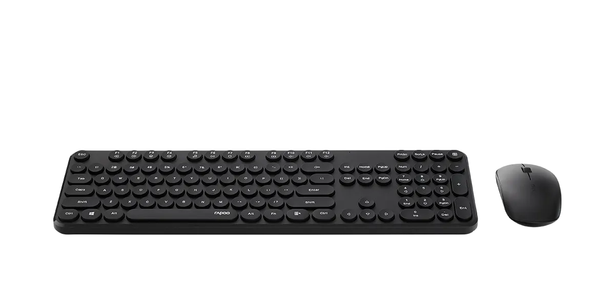 RAPOO Wireless Stylish, Spill-Resistant, Retro Style Round Key, 1000DPI, 2.4G Connection, 10M Ran... - Image 4
