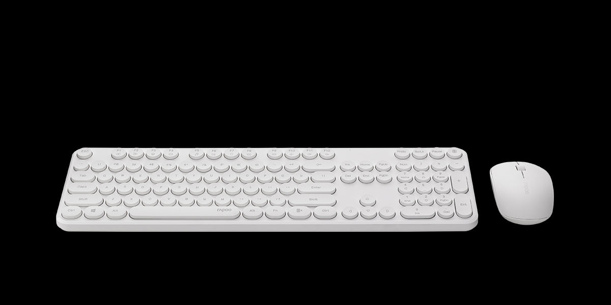 RAPOO X260S Wireless Optical Mouse  Keyboard Black - 2.4G Connection, 10M Range, Spill-Resistant,...