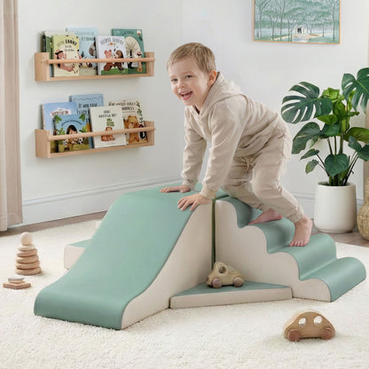 Keezi Kids Climbing Blocks 4-Piece Foam Toddler Playset Soft Indoor Climbing Toy Rocker - Image 9