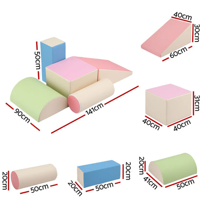 Keezi Kids Climbing Blocks 5-Piece Foam Toddler Playset Soft Indoor Climbing Toy Rocker  - Image 2