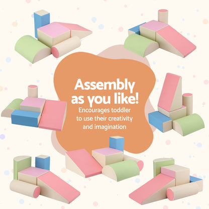 Keezi Kids Climbing Blocks 5-Piece Foam Toddler Playset Soft Indoor Climbing Toy Rocker  - Image 5