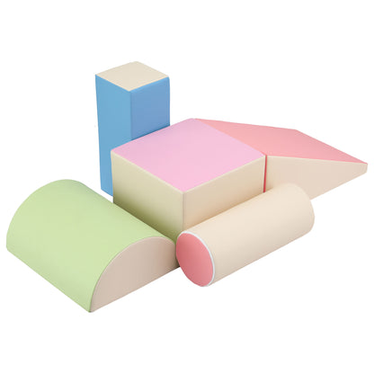 Keezi Kids Climbing Blocks 5-Piece Foam Toddler Playset Soft Indoor Climbing Toy Rocker  - Image 8