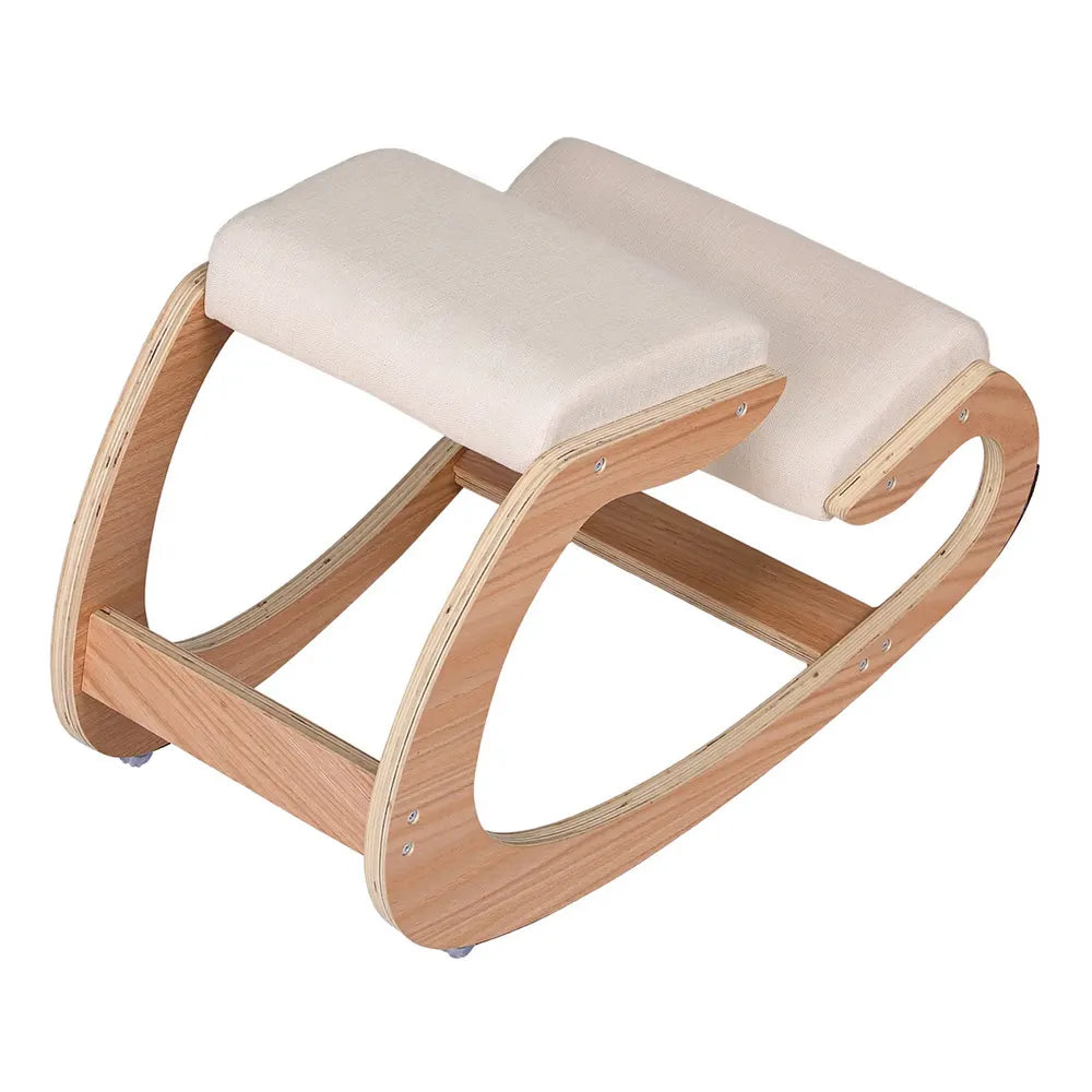 Artiss Kneeling Chair Ergonomic Posture Chair with Memory Foam Balance Stool for Home Office Gaming 120kg Weight Capacity Beige - Image 3