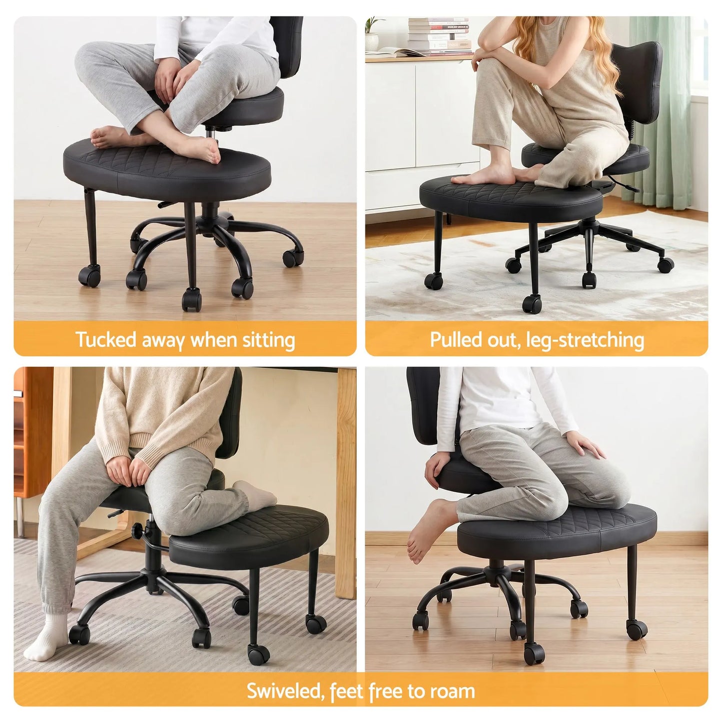 Artiss Cross Legged Kneeling Chair Adjustable Meditation Ergonomic Office Seat  - Image 6