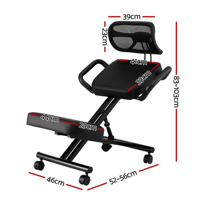 Artiss Kneeling Chair Ergonomic Office Home Knee Seat Posture Back Stretch Rest - Image 2