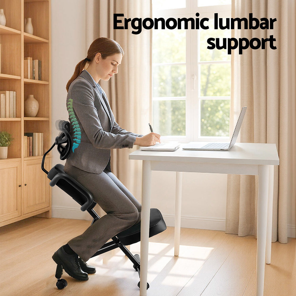 Artiss Kneeling Chair Ergonomic Office Home Knee Seat Posture Back Stretch Rest - Image 5