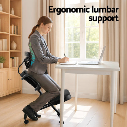 Artiss Kneeling Chair Ergonomic Office Home Knee Seat Posture Back Stretch Rest - Image 5