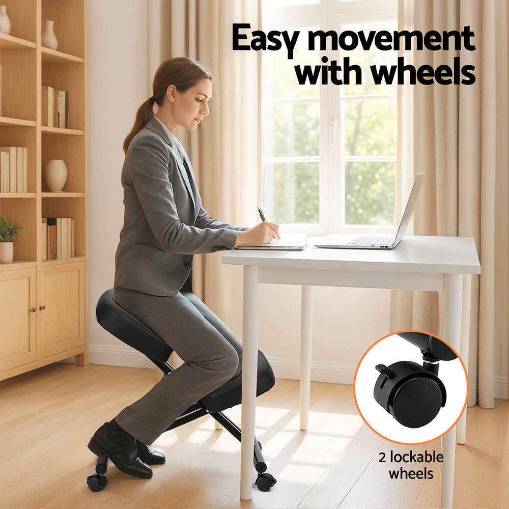 Artiss Kneeling Chair Ergonomic Office Chairs Home Knee Seat Posture Stretch Rest - Image 5