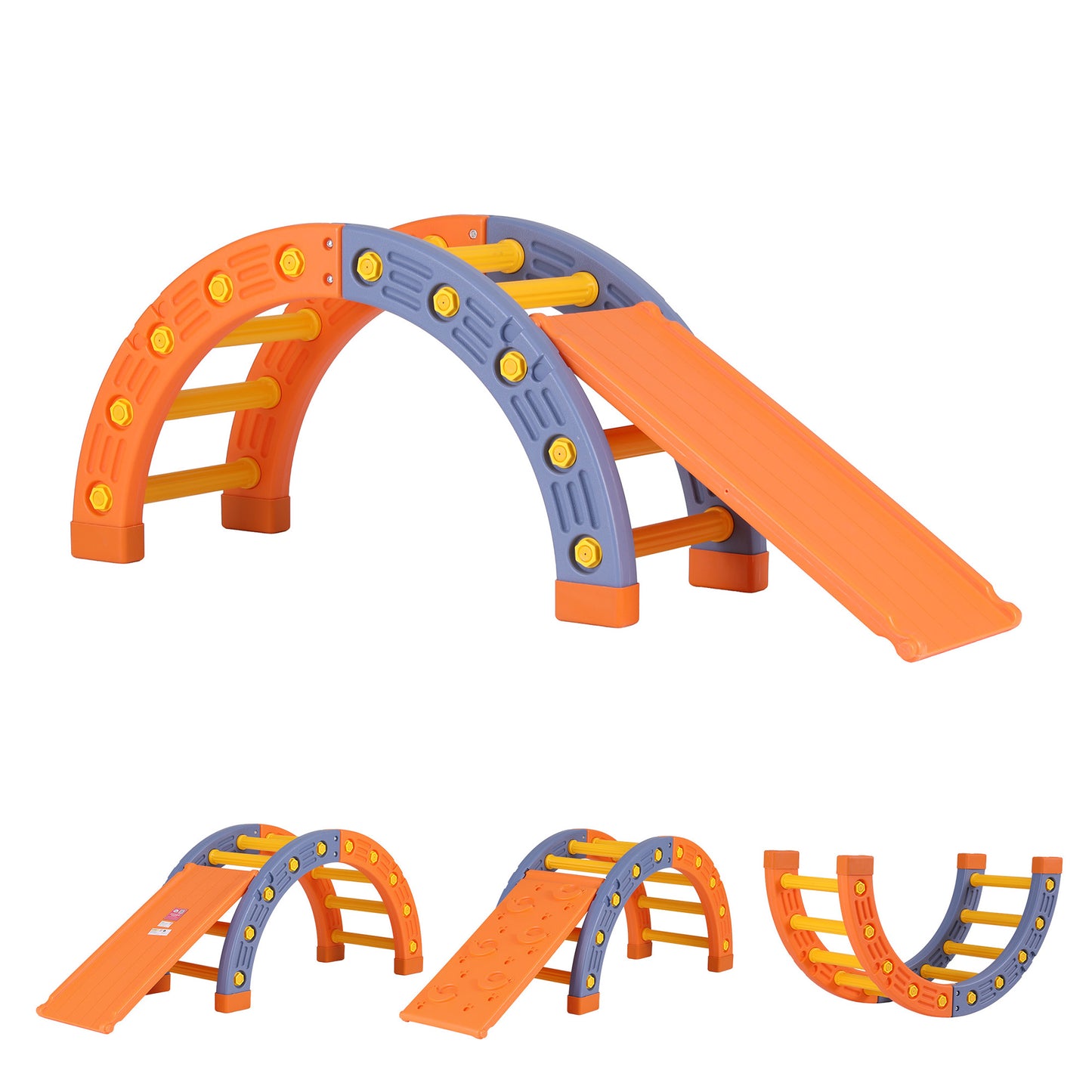 Keezi Kids Climbing Frame Set With Slide Indoor Outdoor Toddler Toys Pikler Arch Climber - Image 8